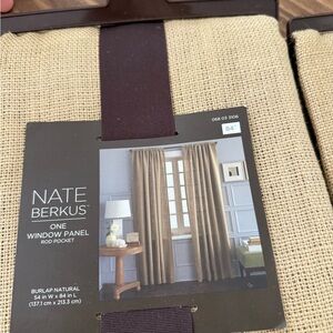 Nate Berkus Burlap Natural Curtain Panel